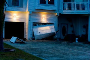 Hurricane Damage to Garage Door
